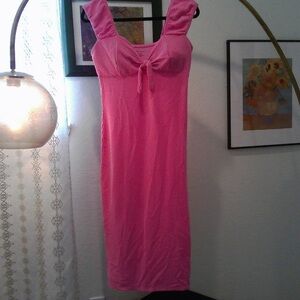 No Boundaries Pink Sleeveless Ribbed Dress